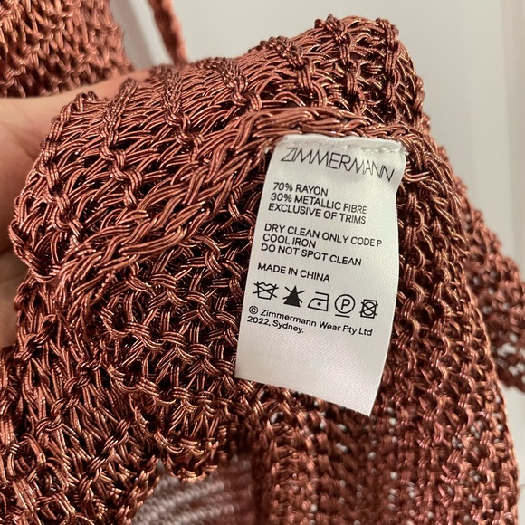 NWT Zimmermann Anneke Lurex Dress 0 size xs - Picture 7 of 7